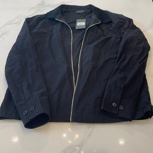 Jacket men’s large black corduroy collar